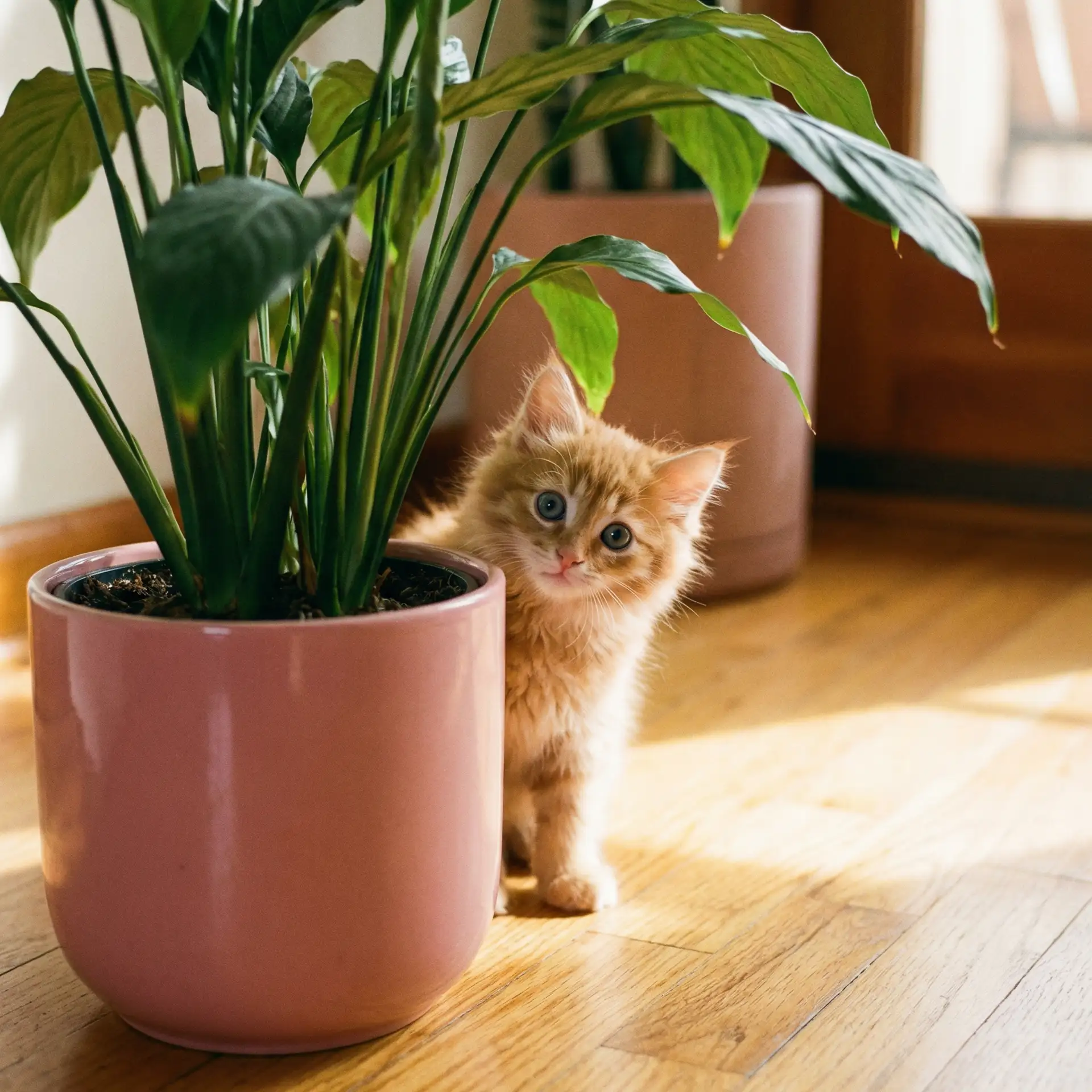 小猫从花盆后探头 - 电磁炉对人体的危害